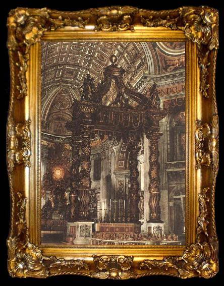 framed  Giovanni Lorenzo Bernini The Baldacchino, ta009-2